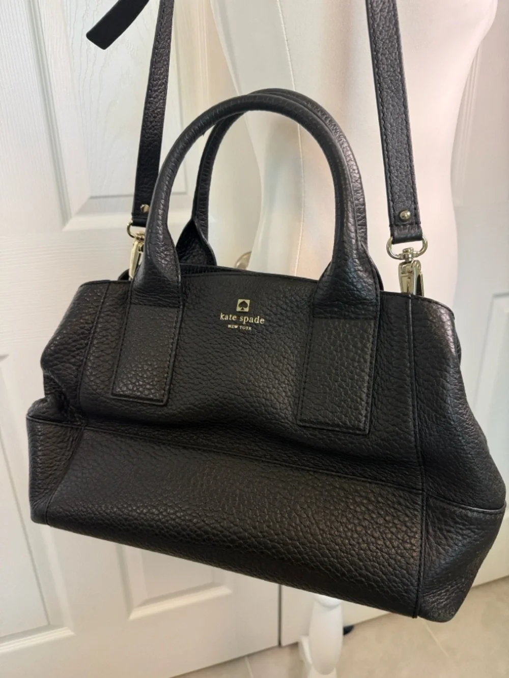 kate spade Southport Sloan Black Pebbled Leather Satchel ✨ - Picture 2 of 14